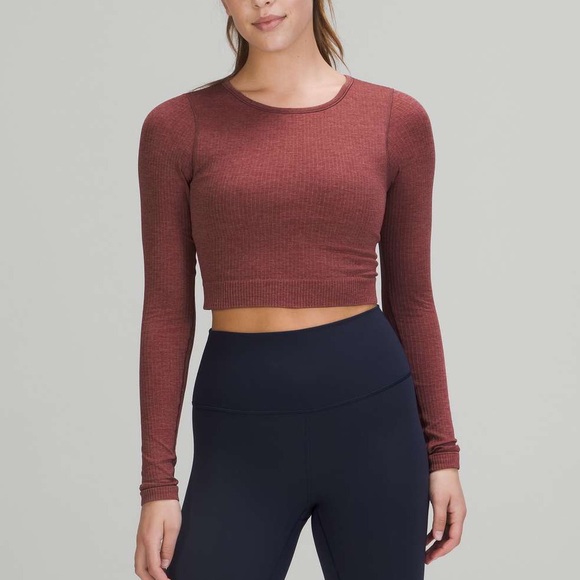 lululemon athletica Tops - Lululemon Athletica Ebb to Street Cropped Long Sleeve Shirt